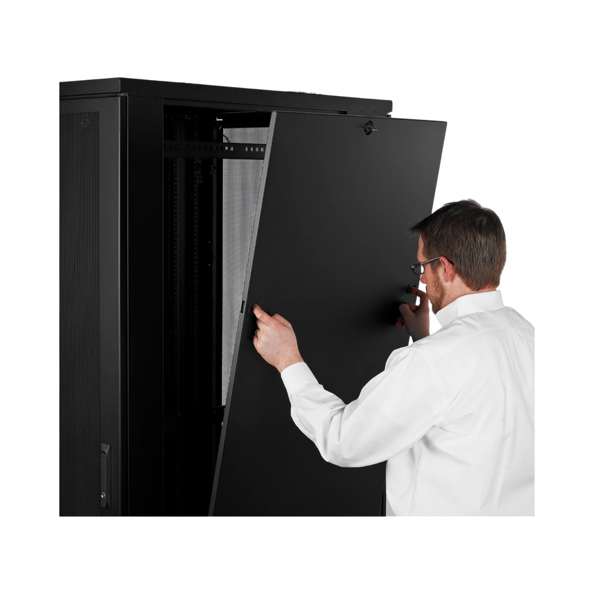 APC NetShelter SV 48U 800mm Wide x 1200mm Deep Enclosure with Sides Black — Being Shipped