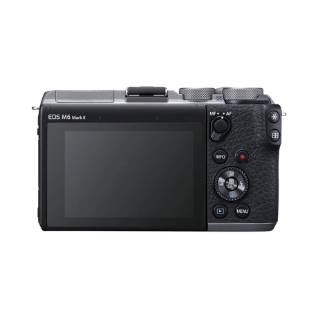 Canon EOS M6 Mark II Mirrorless Camera with 15-45mm Lens and EVF (Silver) — Being Shipped