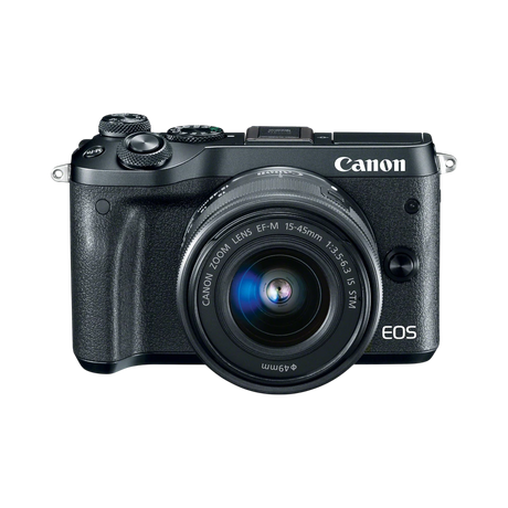 Canon EOS M6 Mirrorless Digital Camera with 15-45mm Lens (Black) — Being Shipped