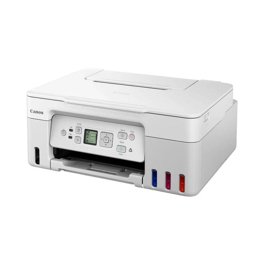 Canon PIXMA G3270 MegaTank All-in-One Wireless Inkjet Color Printer (White) — Being Shipped