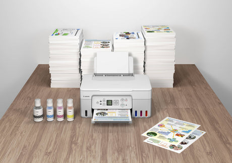 Canon PIXMA G3270 MegaTank All-in-One Wireless Inkjet Color Printer (White) — Being Shipped