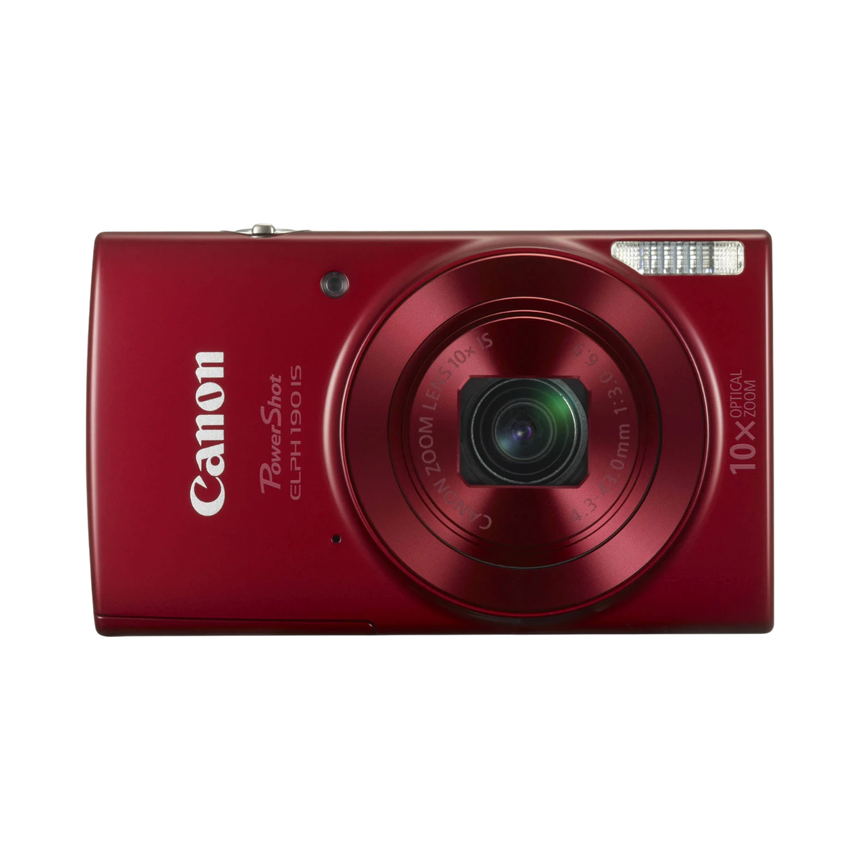 Canon PowerShot ELPH 190 IS Digital Camera (Red) — Being Shipped