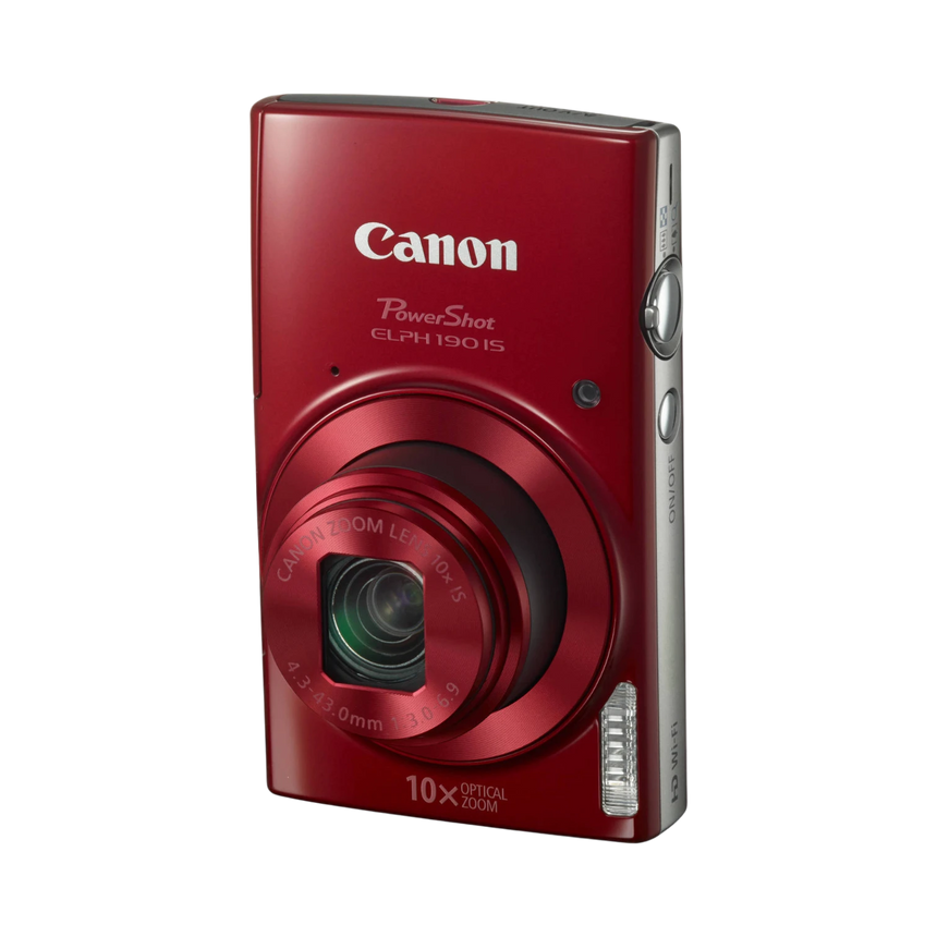 Canon PowerShot ELPH 190 IS Digital Camera (Red) — Being Shipped
