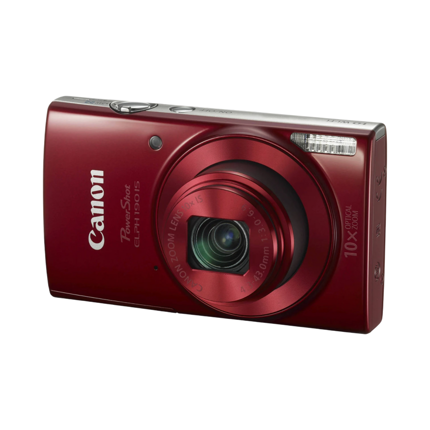 Canon PowerShot ELPH 190 IS Digital Camera (Red) — Being Shipped