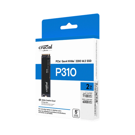 Crucial P310 2TB M.2 2280 PCIe 4.0 x4 Internal SSD — Being Shipped