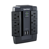 CyberPower P600WSURC1 6-Outlet Home Office Surge Protector (Black, Wall Tap) — Being Shipped