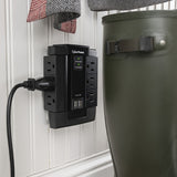 CyberPower P600WSURC1 6-Outlet Home Office Surge Protector (Black, Wall Tap) — Being Shipped