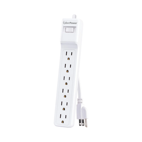 CyberPower B602RC1 6-Outlet Essential Surge Protector (White) — Being Shipped