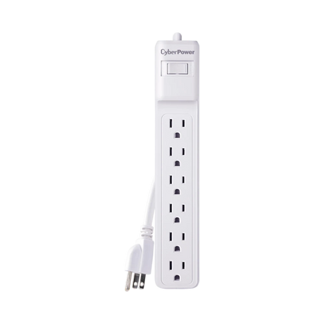 CyberPower B602RC1 6-Outlet Essential Surge Protector (White) — Being Shipped