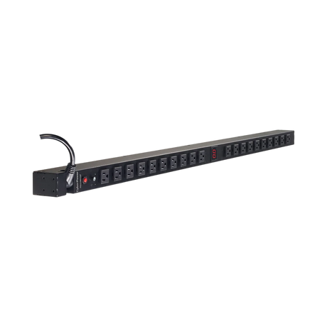 CyberPower Metered PDU (15A)12A/100-125/ 50/60Hz/ Nema 5-15P Plug,20-Out(Front)/ 5-15R, Rackmount OU , 10' Cord — Being Shipped