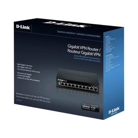 D-Link 8 Port Gigabit Dynamic Web Content Filtering VPN Router — Being Shipped