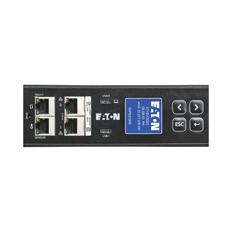 Eaton 3-Phase Metered Input Rack PDU G4, 120/208V, 42 Outlets, 24A, 8.6kW, L21-30 Input, 10 ft. Cord, 0U Vertical — Being Shipped