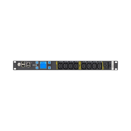 Eaton Metered Input PDU, 1PH, 1U, NEMA L6-20P input, 10ft cord, 1.92kW, 16A, 100-240V, 8 Outlets (8) C13 — Being Shipped