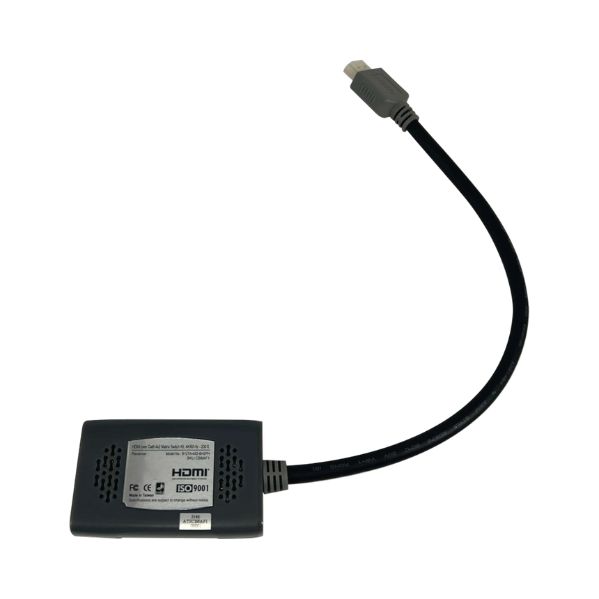 Tripp Lite 4x2 HDMI over Cat6 Matrix Switch Kit, Switch/2x Pigtail Receivers, 4K 60 Hz, HDR, 4:4:4, PoC, 230 ft. (70.1 m), TAA — Being Shipped