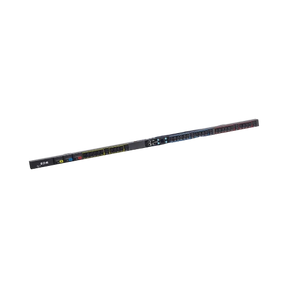 Eaton Metered Input rack PDU, 0U, L21-20P input, 5.76 kW max, 120/208V, 16A, 10 ft cord, Three-phase, Outlets: (3) 5-20R, (30) C13 Outlet grip, (6) C19 Outlet grip — Being Shipped