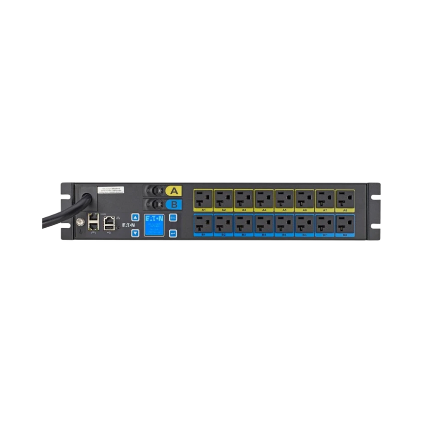 Eaton Metered Input PDU, 1PH, 2U, L5-30P input, 10 ft cord, 2.88kW, 24A, 100-127V, 16 Outlets (16) 5-20R — Being Shipped