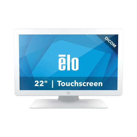 Elo Touch 2203LM 22" 16:9 75Hz FHD LCD Medical Touchscreen Monitor (White, With Stand) — Being Shipped