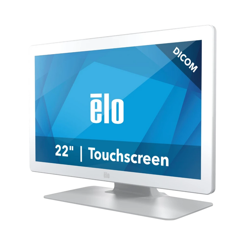 Elo Touch 2203LM 22" 16:9 75Hz FHD LCD Medical Touchscreen Monitor (White, With Stand) — Being Shipped