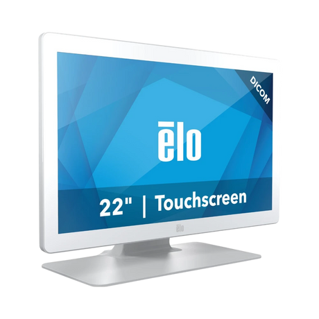 Elo Touch 2203LM 22" 16:9 75Hz FHD LCD Medical Touchscreen Monitor (White, With Stand) — Being Shipped