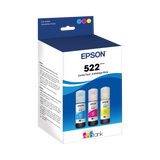 Epson T522 Cyan/Magenta/Yellow Standard Yield Ink Bottle — Being Shipped