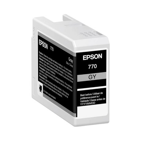 Epson 770 UltraChrome PRO10 Gray Ink Cartridge (25mL) — Being Shipped