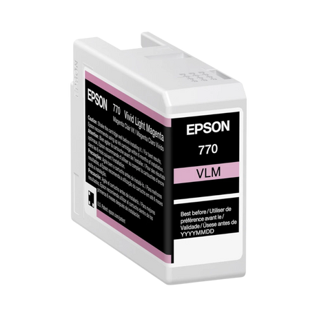 Epson 770 UltraChrome PRO10 Vivid Light Magenta Ink Cartridge (25mL) — Being Shipped