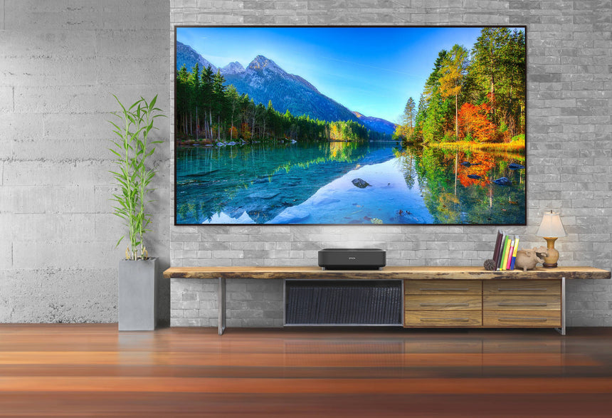 Epson EpiqVision Ultra LS300 3600-Lumen Full HD Ultra-Short Throw Smart Laser 3LCD Projector (Black) — Being Shipped