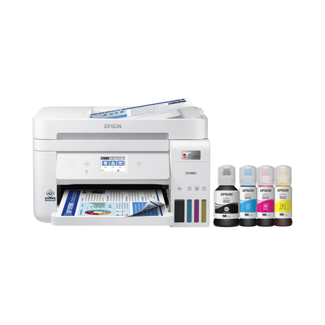 Epson EcoTank ET-4850 All-in-One Cartridge-Free Supertank Printer (White) — Being Shipped