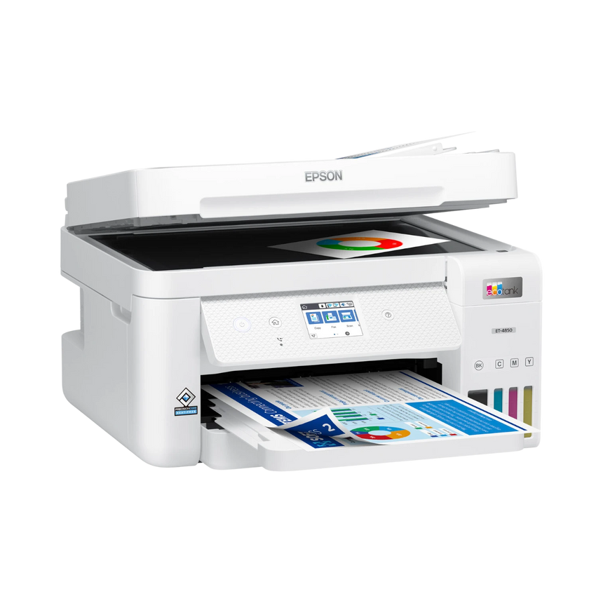 Epson EcoTank ET-4850 All-in-One Cartridge-Free Supertank Printer (White) — Being Shipped