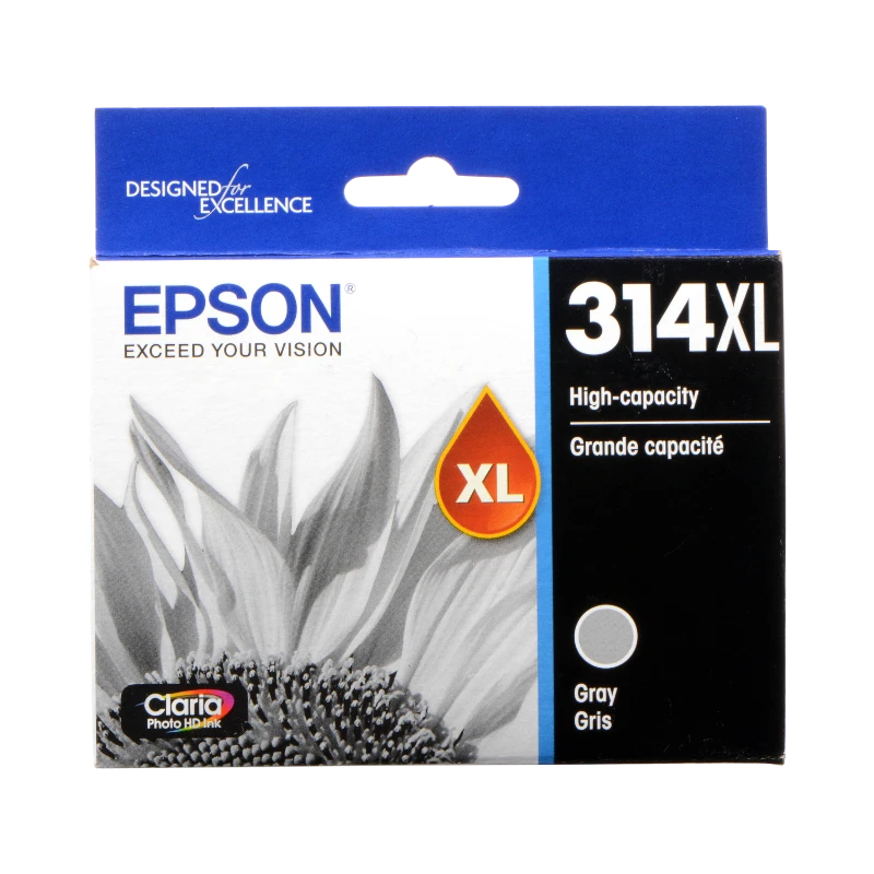Epson T314XL Gray Claria Photo HD Ink Cartridge with Sensormatic — Being Shipped