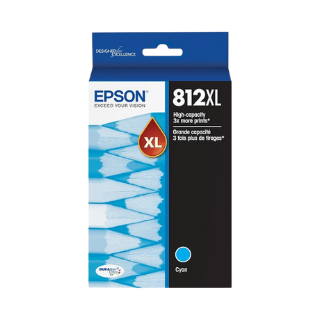 Epson T812 Cyan High-Capacity Ink Cartridge with Sensormatic — Being Shipped