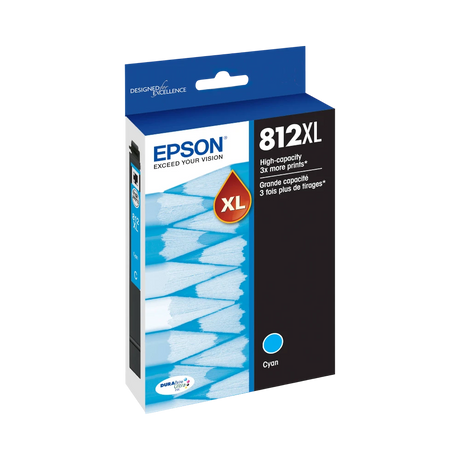 Epson T812 Cyan High-Capacity Ink Cartridge with Sensormatic — Being Shipped