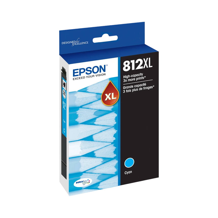Epson T812 Cyan High-Capacity Ink Cartridge with Sensormatic — Being Shipped