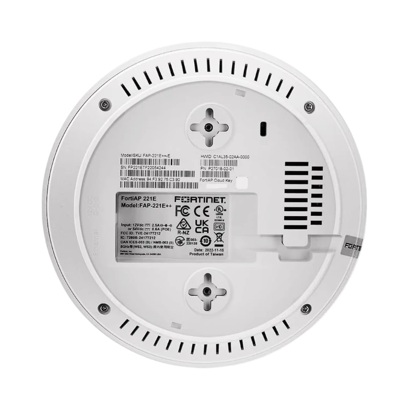 Fortinet FortiAP 221E 802.11ac Wave 2 Indoor Wireless Access Point — Being Shipped