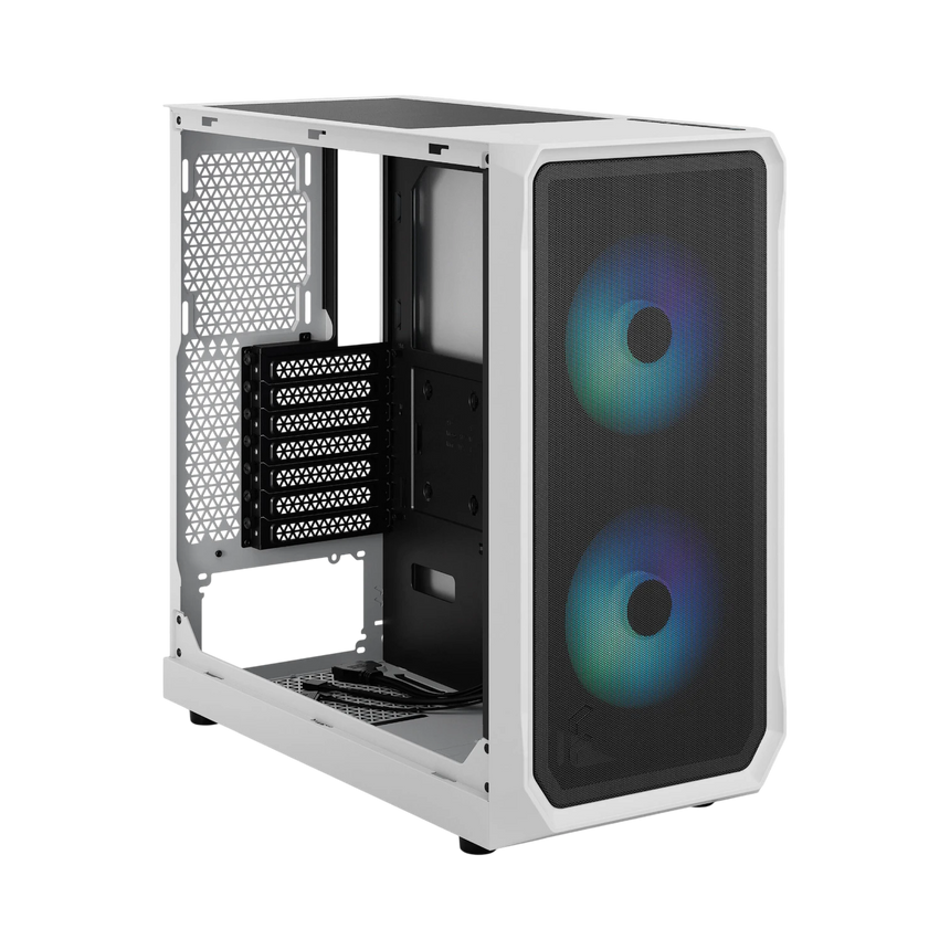 Fractal Design Focus 2 RGB Mid-Tower Case (White, Tempered Glass Window) — Being Shipped