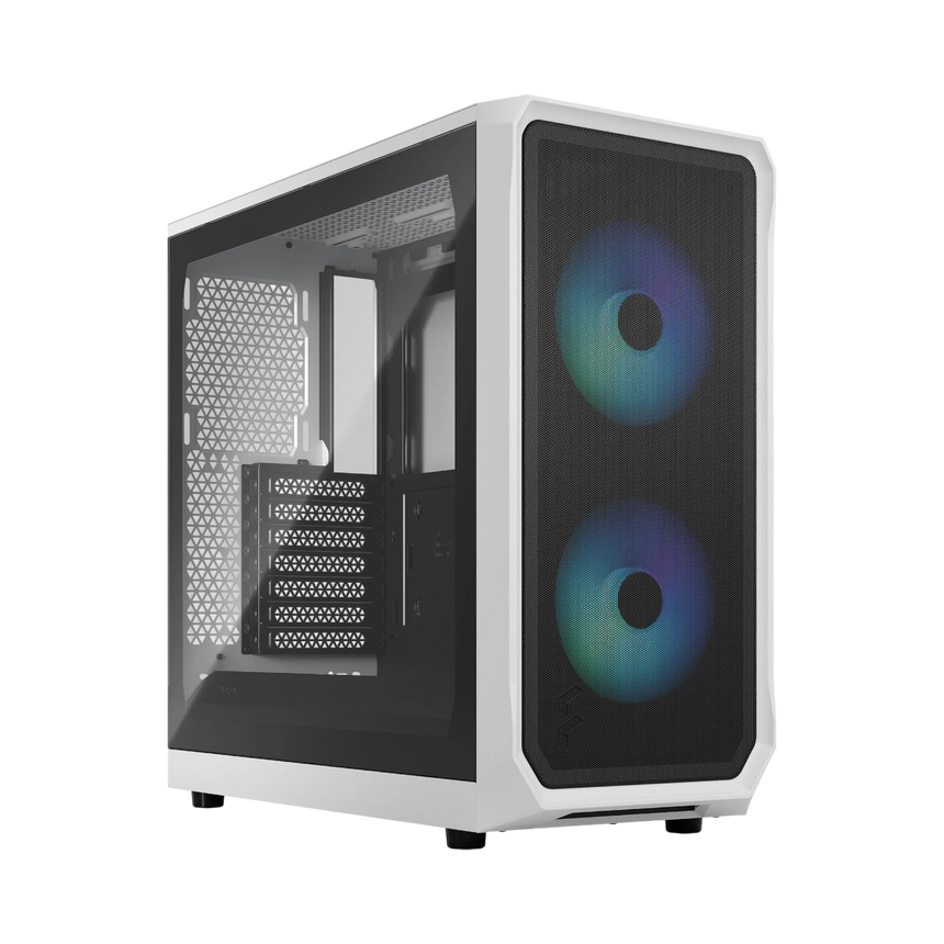 Fractal Design Focus 2 RGB Mid-Tower Case (White, Tempered Glass Window) — Being Shipped