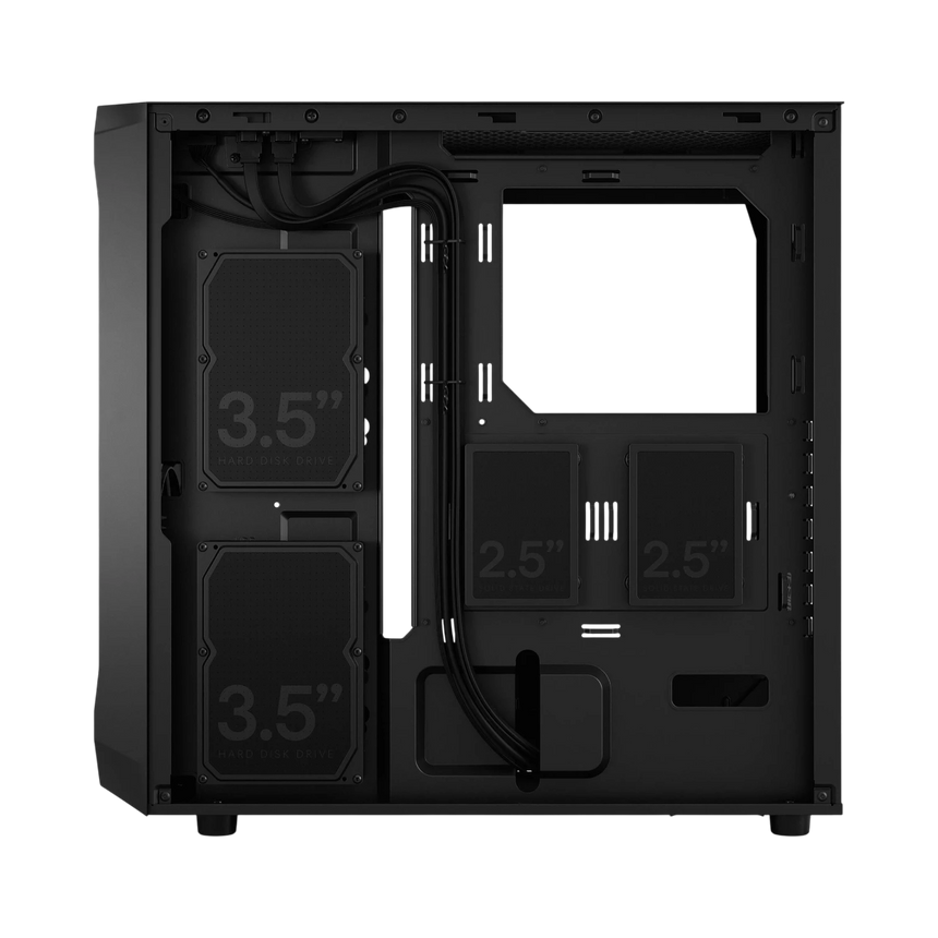 Fractal Design Focus 2 Mid-Tower Case (Black, Tempered Glass Window) — Being Shipped