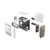 Fractal Design North Mid-Tower Case with Mesh Side Panel (Chalk White) — Being Shipped
