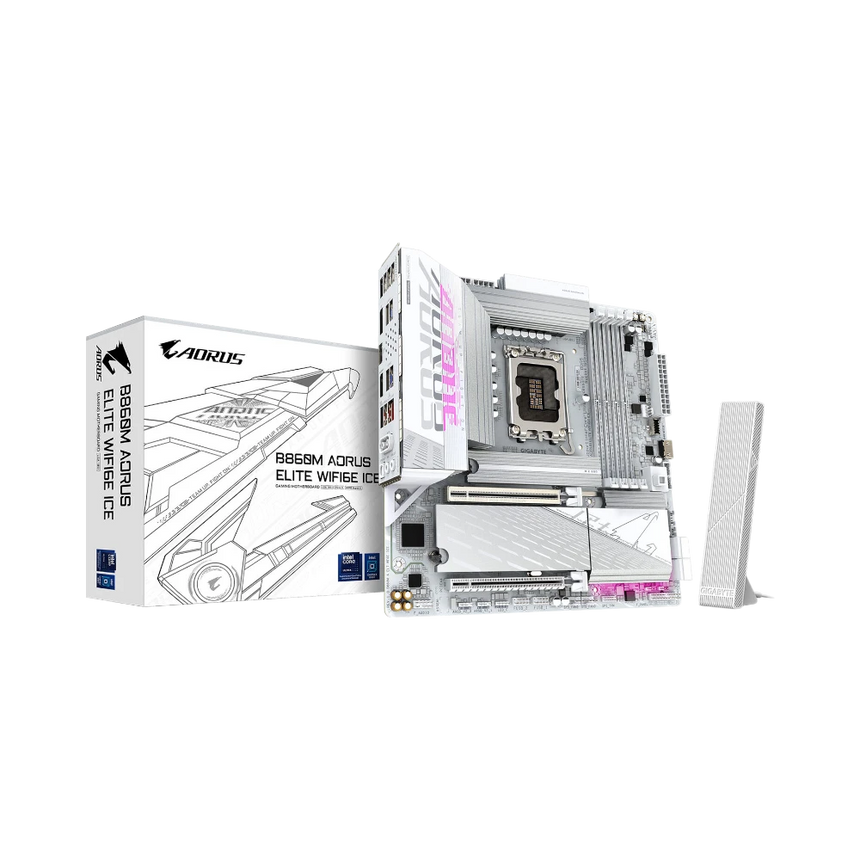 Gigabyte B860M AORUS ELITE WIFI6E ICE LGA 1851 Micro-ATX Motherboard — Being Shipped