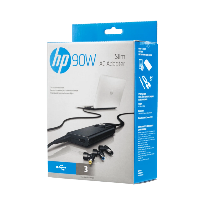 HP H6Y83AA 90W Slim AC Adapter with USB — Being Shipped