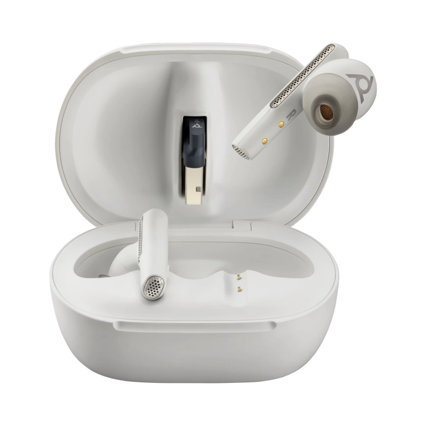 Poly Voyager Free 60+ UC Earbuds (White Sand) — Being Shipped