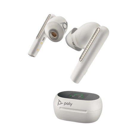 Poly Voyager Free 60+ UC Earbuds (White Sand) — Being Shipped
