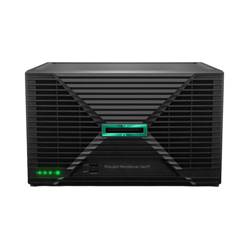 HPE ProLiant MicroServer Gen11 G7400 2c 16GB-U 4LFF-NHP 1TB HDD 180W Ext PS NA Cmp Module Server — Being Shipped
