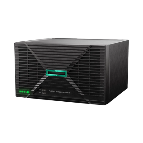HPE ProLiant MicroServer Gen11 G7400 2c 16GB-U 4LFF-NHP 1TB HDD 180W Ext PS NA Cmp Module Server — Being Shipped