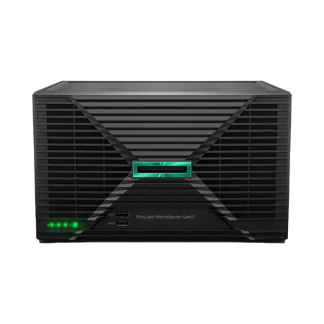 HPE ProLiant MicroServer Gen11 E-2434 4c 32GB-U 4LFF-NHP 4TB HDD 180W External PS NA Cmp Mod Server — Being Shipped