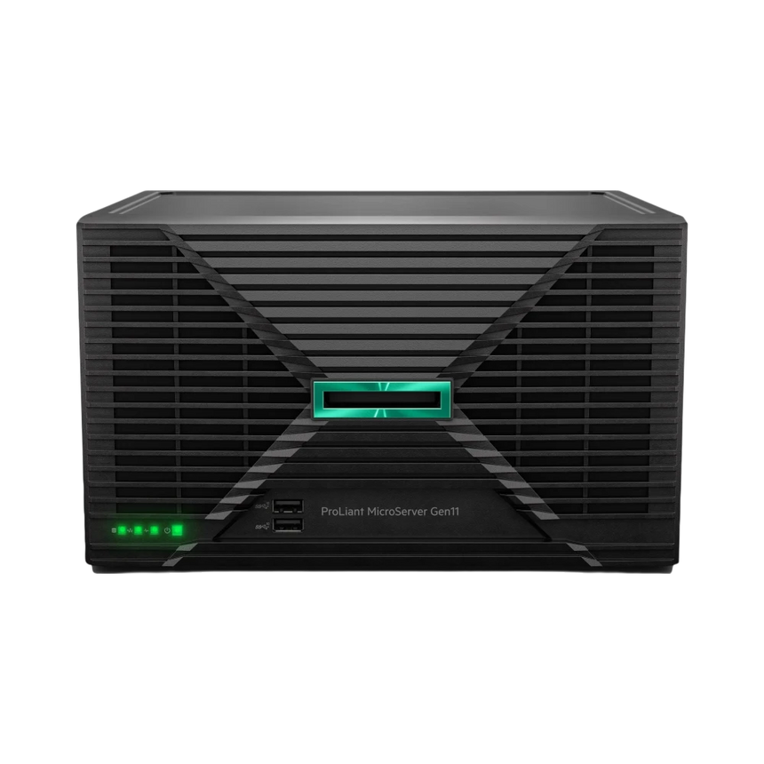 HPE ProLiant MicroServer Gen11 E-2434 4c 32GB-U 4LFF-NHP 4TB HDD 180W External PS NA Cmp Mod Server — Being Shipped