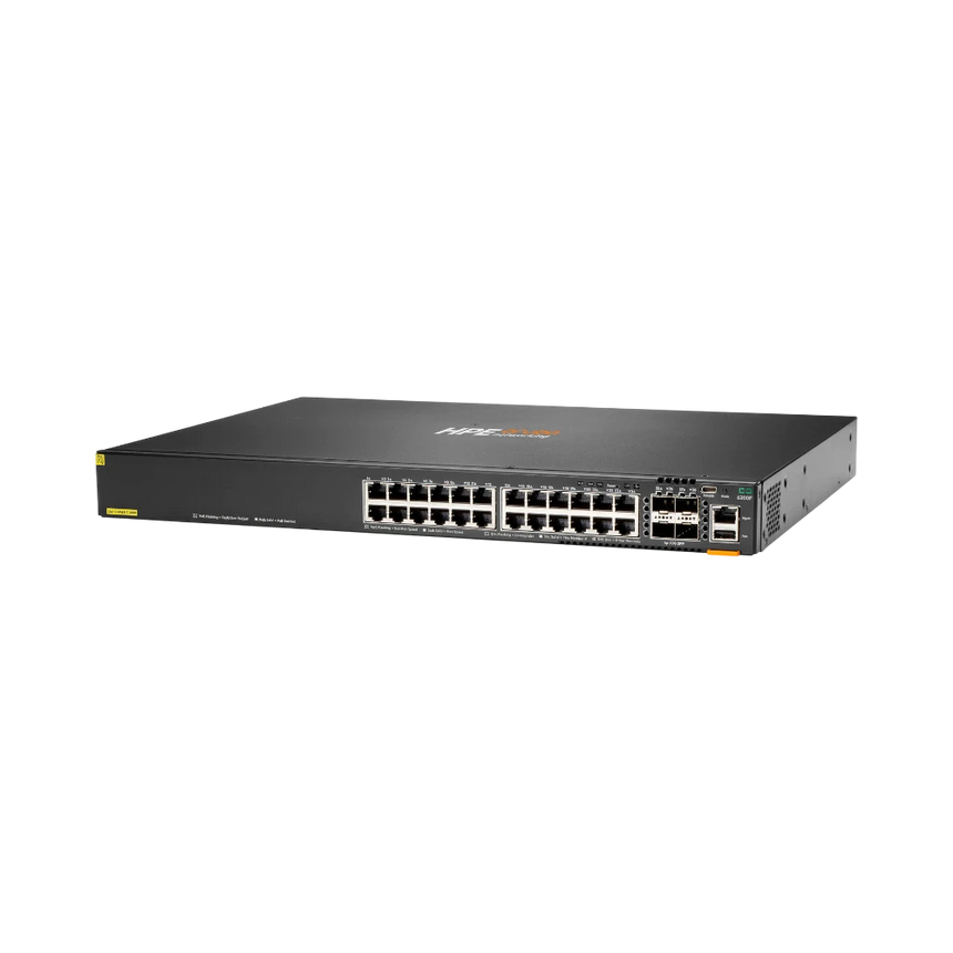Aruba CX 6200F 24-Port PoE+ Compliant Gigabit Managed Network Switch with SFP (370W) — Being Shipped