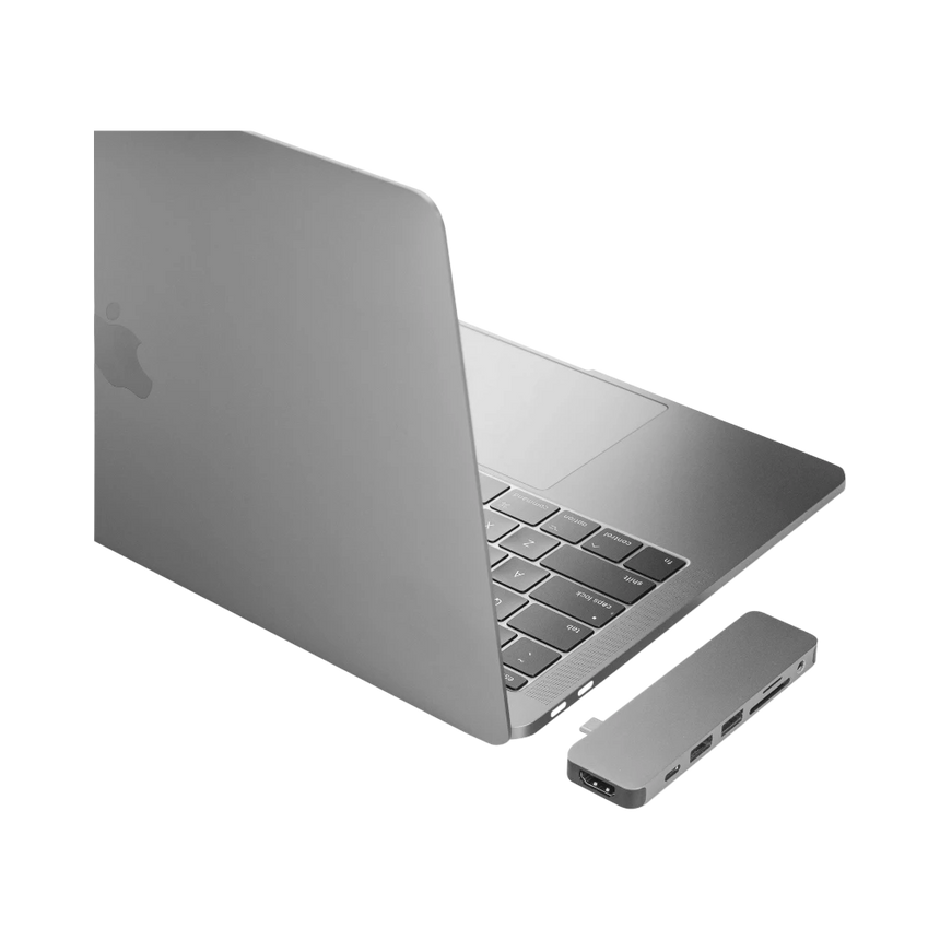 Hyper HyperDrive Solo 2-Port USB 3.1 Gen 1 Type-A Hub with HDMI, USB Type-C, microSD, SD, & 3.5mm Audio (Gray) — Being Shipped