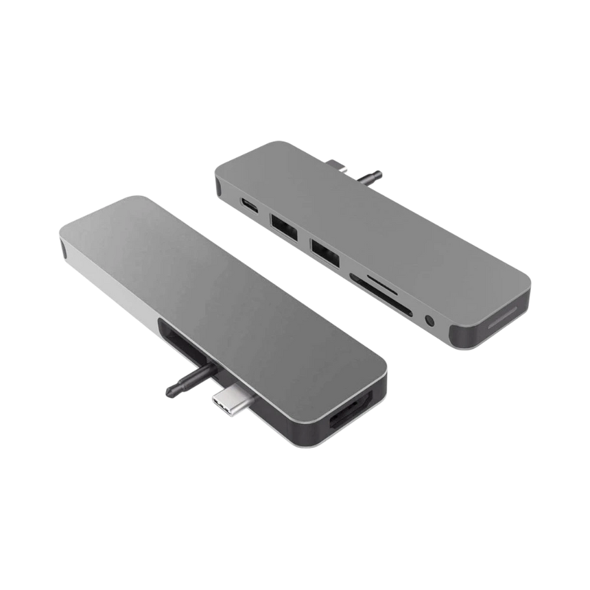 Hyper HyperDrive Solo 2-Port USB 3.1 Gen 1 Type-A Hub with HDMI, USB Type-C, microSD, SD, & 3.5mm Audio (Gray) — Being Shipped