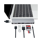 Hyper HyperDrive Solo 2-Port USB 3.1 Gen 1 Type-A Hub with HDMI, USB Type-C, microSD, SD, & 3.5mm Audio (Gray) — Being Shipped